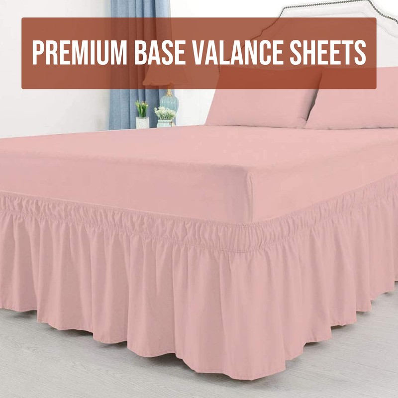 16" Extra Deep Frilled Base Valance Sheets Plain Dyed Easy
