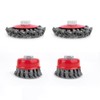 4 Pack Wire Wheel Brush for Angle Grinder, 4 Inch