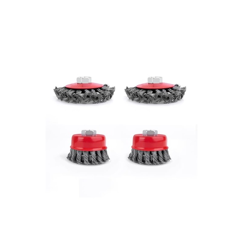 4 Pack Wire Wheel Brush for Angle Grinder, 4 Inch