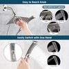 BRIGHT SHOWERS High Pressure Brushed Nickel Shower Heads Combo with