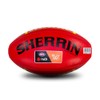 Sherrin AFLW Replica Game Leather Ball, Red, Size 4