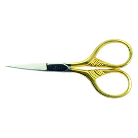 Taylors Eye Witness Gilt Swan Embroidery Scissors (9cm/3.5'') - Small Stainless Steel Patterned Scissors for Manual Sewing, Handicraft, DIY & As A General Use Tool