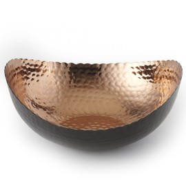 Elegance Eclipse Bowl, 8.25" x 7.5", Black/Copper