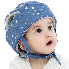 Baby Helmet Head Guard Baby Protective Helmet Infant Breathable Safety Head Protection Hat Children's Protective Helmet Cotton Hat Toddler Adjustable Head Protection Cap Learning Running and Sitting
