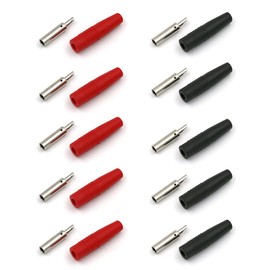 BOLOUY Brass 4mm Banana Female Insulated Plug Wire Solder Connector Solder Type for Male Banana Plug Cable Connector