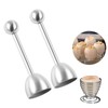 FHISKUNYU, eierschalensollbruchstellenverursacher, Eierköpfer, Eieröffner, 3-teiliges Set, Geeignet für hartgekochte und