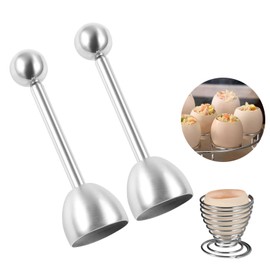 FHISKUNYU, eierschalensollbruchstellenverursacher, Eierköpfer, Eieröffner, 3-teiliges Set, Geeignet für hartgekochte und weiche Eier, Werkzeug zum Öffnen von hartgekochten Eiern