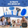 Complete Dog Brush set, 5-in-1 Grooming kit with Slicker Brush,