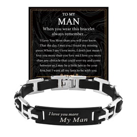 FANCIBAND Birthday Gifts For Men Stainless Steel Bracelet For Men Christmas Graduation Gifts For Teen Boys Gifts Ideas