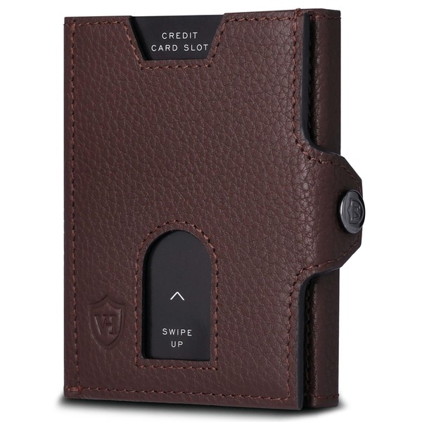 VON HEESEN Slim Wallet with RFID Protection, for Men and