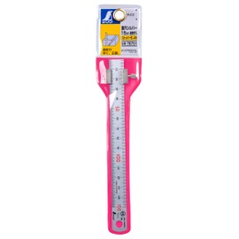 Shinwa Sokutei 76751 Straight Ruler, Silver with Stopper, 5.9 inches (15 cm)