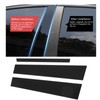 6PCS Door Window B C Pillar Cover Trim Glossy Black