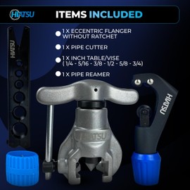 Hiatsu Professional Flaring Tool Kit - Heavy-Duty HVAC Flaring Tool Set with Copper Flaring Tool for 1/4-3/4 Inch Tubing