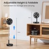TriPole Portable Standing Fan, 8000mAh Rechargeable Oscillating Fan with Remote,