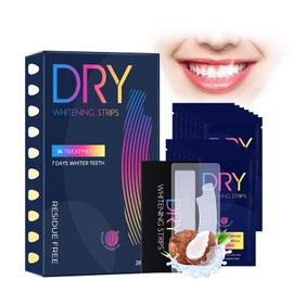 Teeth Whitening Strips, Whitening Teeth Set with 28 Sensitive Dry Strips for 14 Applications, Effective Removal of Smoke, Coffee and Wine Stains, Teeth Whitening for a Radiant Smile