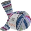 LANA GROSSA Meilenweit Seta, high-quality sock yarn with silk content,