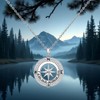 Talonior Compass Necklace for Women Sterling Silver I Would Be
