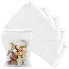15 Pack Aquarium Filter Media Bags, 5.5 x 7.9 Inch Reusable Mesh Bags with Zipper for Activated Carbon Resins (15)