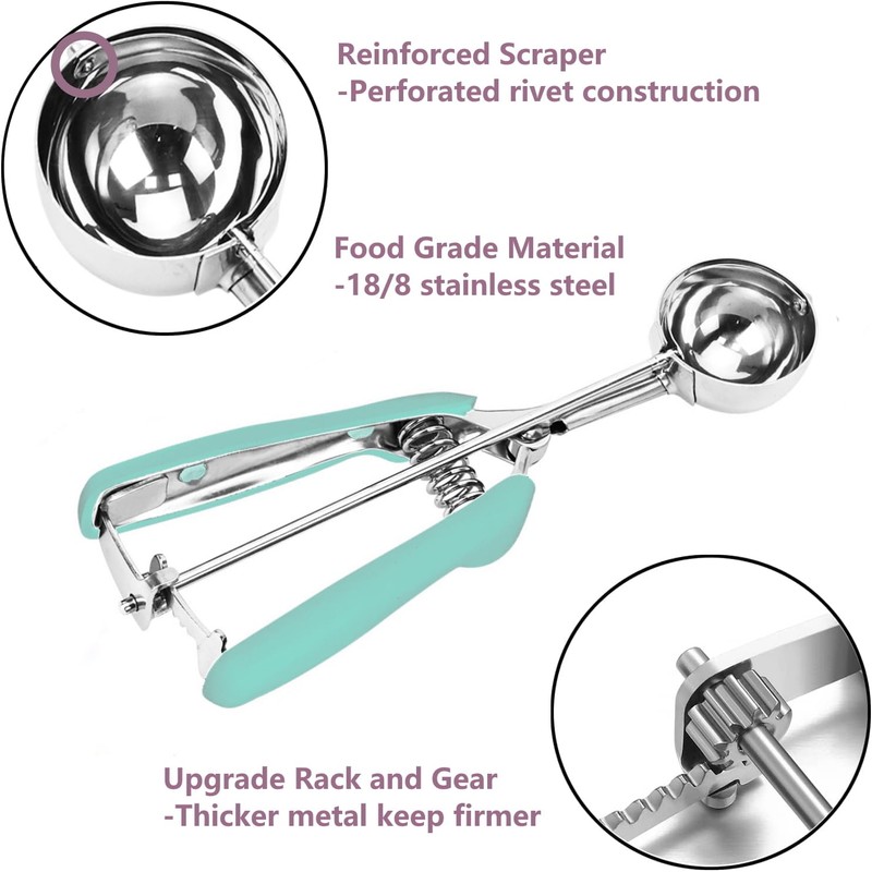 Cookie Scoop, 18/8 Stainless Steel Cookie Scooper, Mini Cookie Scoops