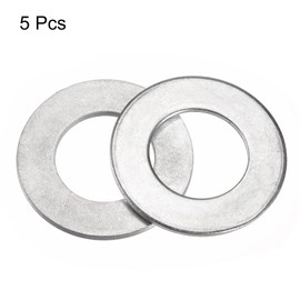 sourcing map 65mm x 36mm x 3mm Carbon Steel Flat Washer for Screw Bolt 5Pcs