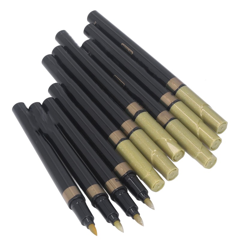 10pcs Metallic Marker Water Based Ink Round Tip Strong Covering