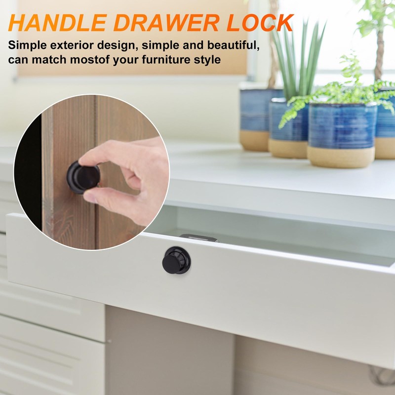 CXQamitao 5 Pack Push Button Latch Cabinet Door Catch Keyless