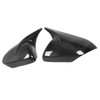 1 Pair Rearview Mirror Cap Carbon Fiber Horn Style Protective