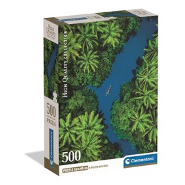 Clementoni Puzzle Collection - Tropical Aerial View 500 Pieces, Compact Box - Puzzle for Adults 14-99 Years, Gift for Men and Women, Made in Italy, 35592