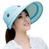 Jemis Women's X-large Brim Sun Visor (blue canvas)