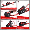 ARMORLOGISTICS Retractable Ratchet Straps 4 Pack, 1 in x 12