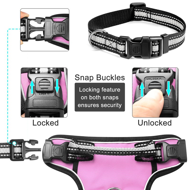 WINSEE Dog Harness No Pull, Pet Harnesses with Dog Collar,