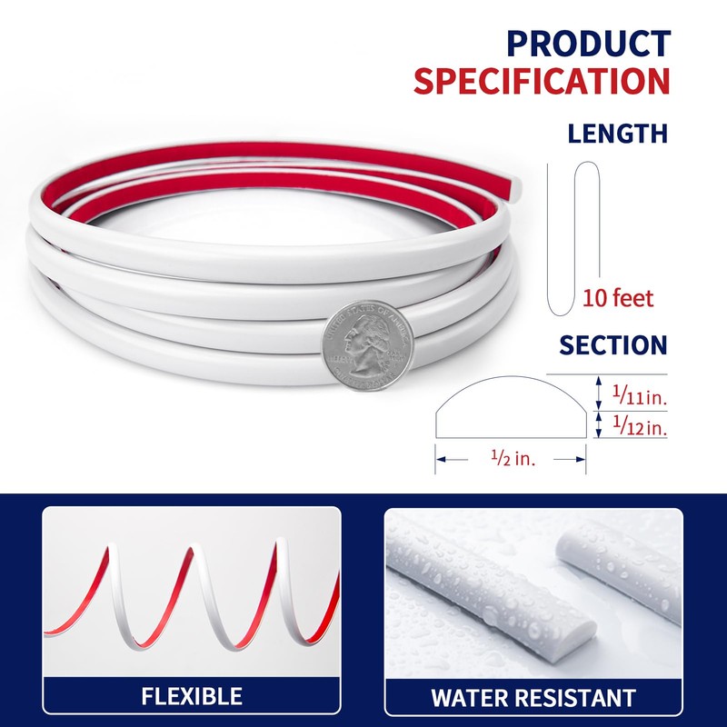 Art3dwallpanels 10 Ft Flexible Peel and Stick Trim Molding for