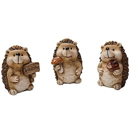 khevga Decorative Figures Autumn Figures Terracotta Hedgehog Polyresin Set of 3 Set of 4 (3)