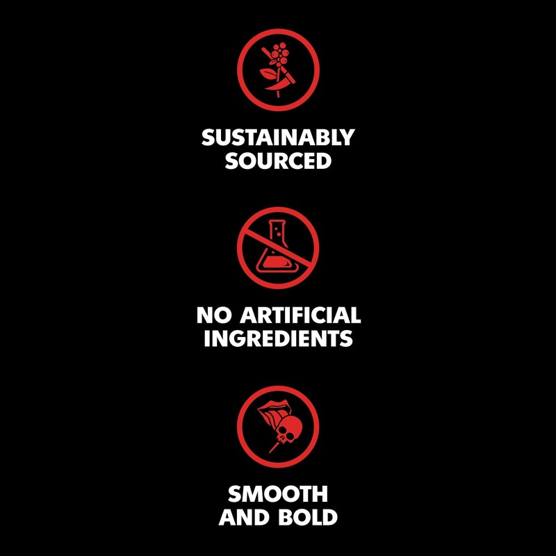 Death Wish Coffee, Medium Roast Ground Coffee, 6 pack