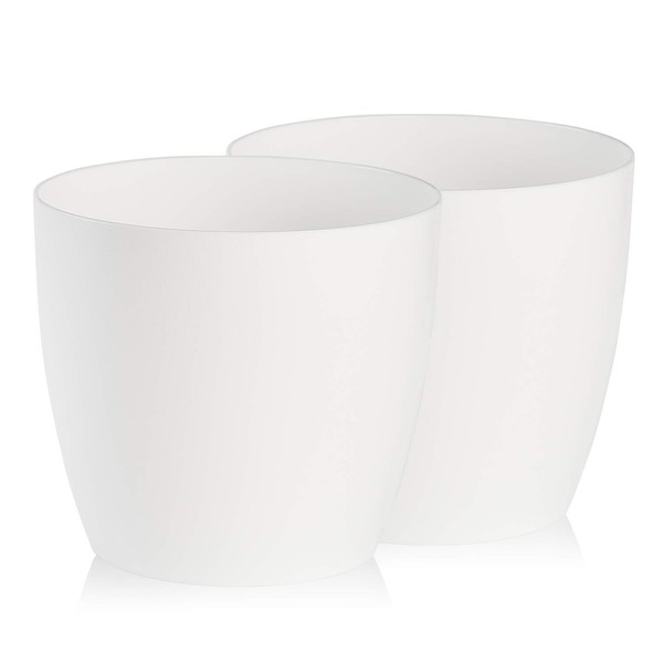 Tymar Flowerpot, Pack of 2, Plastic Plant Pot, Modern, Matt,