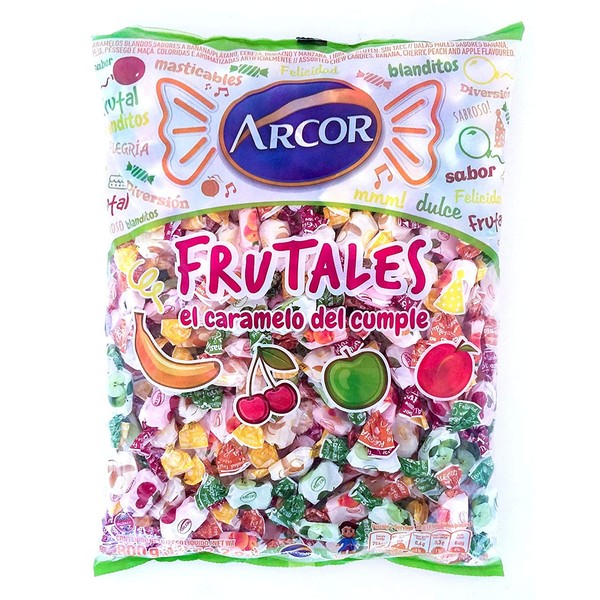 FRUTALES Arcor - Chewable Candies, Assorted Flavours - 800 gs - 242 units ( 1.76 oz)