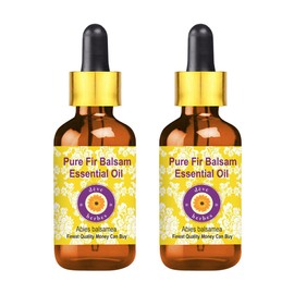 Deve Herbes Pure Fir Balsam Essential Oil (Abies balsamea) with Glass Dropper Steam Distilled (Pack of Two) 100ml X 2 (6.76 oz)