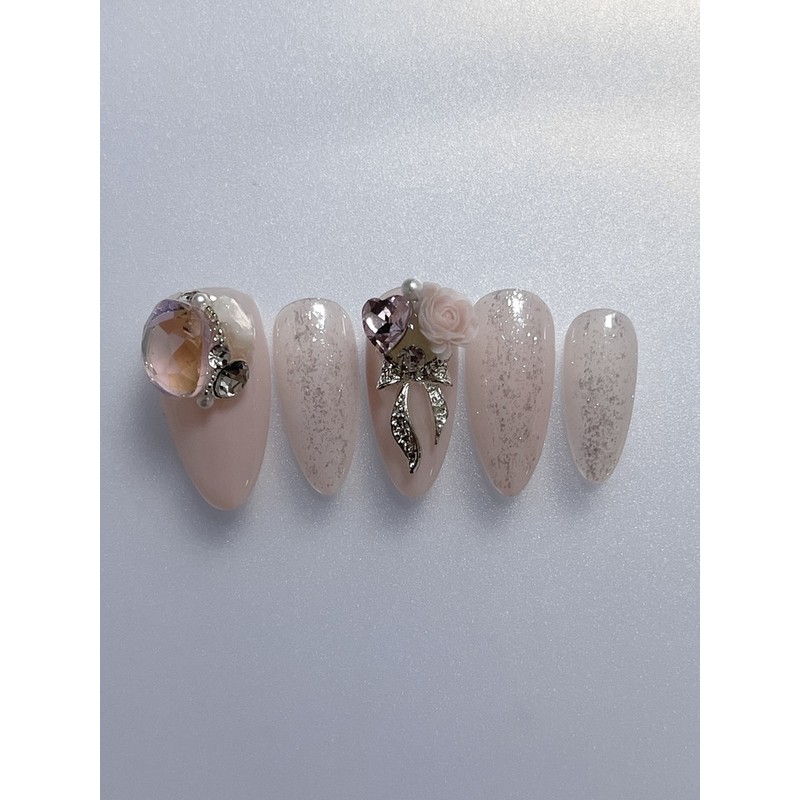 Charles Handmade Nail Tips - Midi Long Oval / 샤를