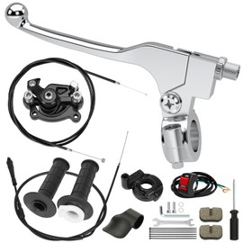 RZEOZU 80cc Mini Bike Throttle Assembly Kit Brake Caliper Lever Kit Replacement for Monster Mega Moto MMB80 MMB105 Coleman CT100U CC100X Baja DB30 Motovox MBX10 MBX11 Minibike Parts 7/8 Handle Grips