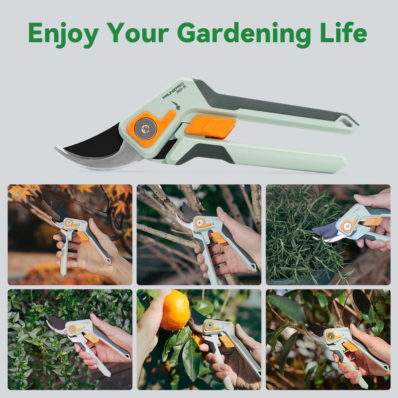 PrunePro Pruning Shears for Gardening Professional Bypass Hand Pruner Up