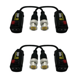 IMIYORE 4 pcs Passive HD BNC Video Balun Transceiver Transmitter AHD/TVI/CVI/CVBS Connector for 960P/1080P/3MP/5MP/8MP CCTV Security Camera