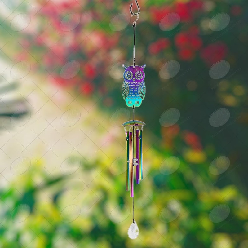 Red Carpet Studios Iridescent Wind Chime, Owl