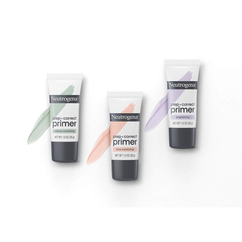 Neutrogena Prep + Correct Primer for Tone Correcting, Peach-Toned Makeup
