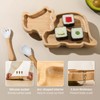 Bamboo Baby Plate Set with Suction - Dinosaur Divided Toddler
