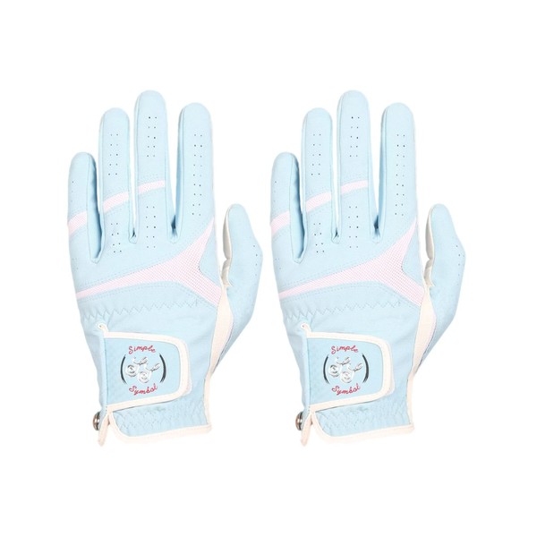 SIMPLE SYMBOL Men's Golf Glove Premium Synthetic Leather,Stable Grip,Two Pack（Left