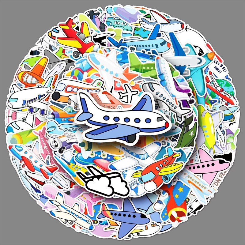 Aircraft Stickers Pack of 101 Waterproof Funny Cute Aircraft Stickers