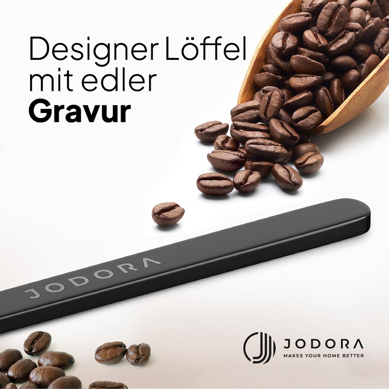 JODORA Design Latte Macchiato Spoon Black 19 cm - 6