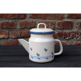 Münder Enamel Teapot 1 Litre Flowers