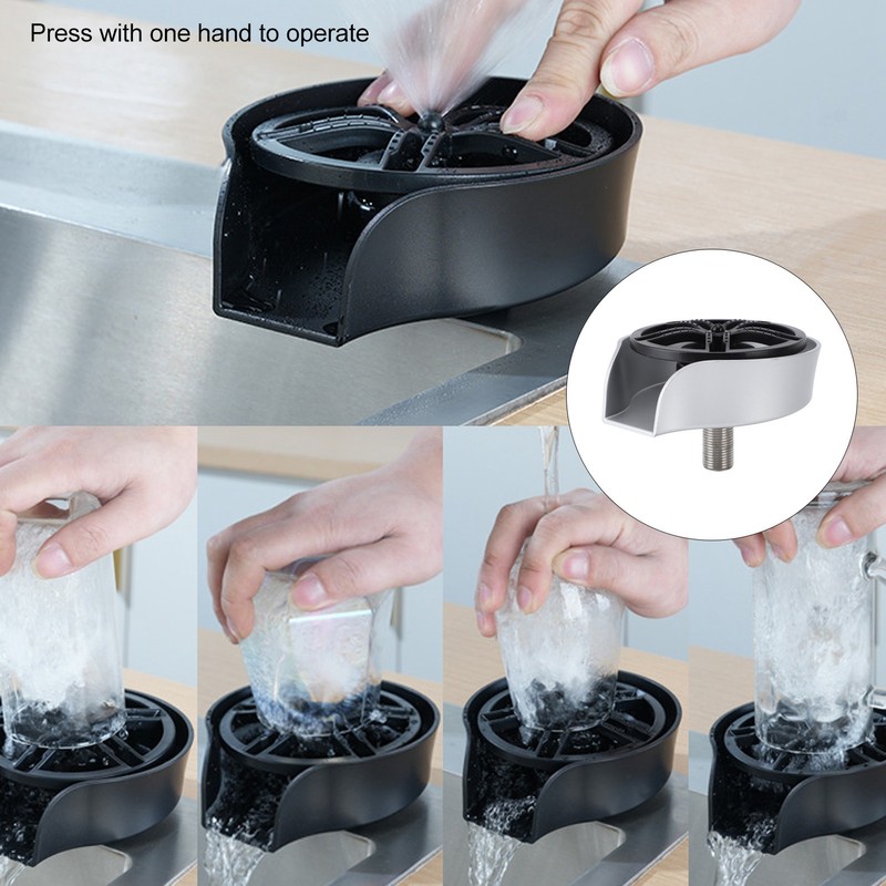 Automatic Rotating Cup Washer with Hose and Tee G1/2 Male