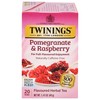 Twinings Pomegranate & Raspberry Herbal Tea Individually Wrapped Bags, 20
